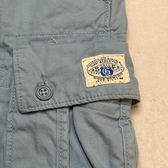 NEW Gap Kids Blue Cargo Shorts sz 8 Mid-Rise Relaxed Fit Longer Length Shorts - Picture 7 of 8